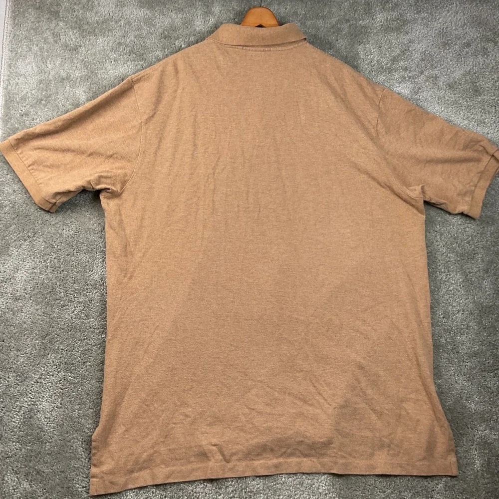 Polo Ralph Lauren Polo Shirt Mens XLT Tan Brown Short Sleeve Pony Logo Cotton